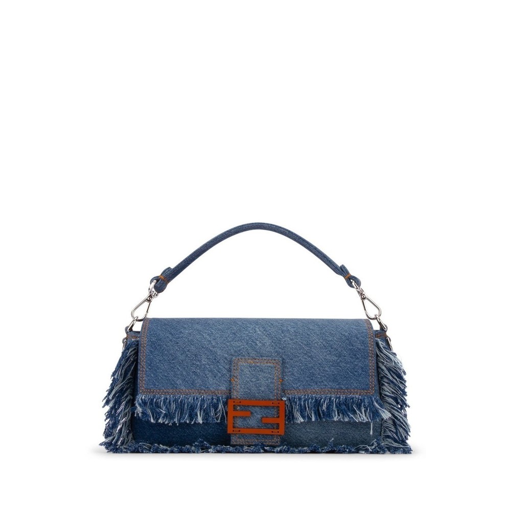Fendi Denim Shoulder Bag Blue